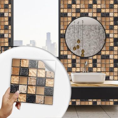 Наклейки на плитку від бризків 15 x 15 см 10 шт RMJCXYS