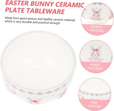 Миски керамічна з милим дизайном зайчика ABOOFAN