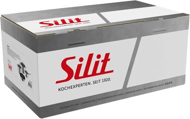 Набір індукційних каструль та сковорідок Silit Alicante з 4 предметів, набір каструль зі скляною кришкою, полірована нержавіюча сталь, набір індукційних каструль без покриття Silit Alicante Набір каструль та сковорідок з 4 предметів