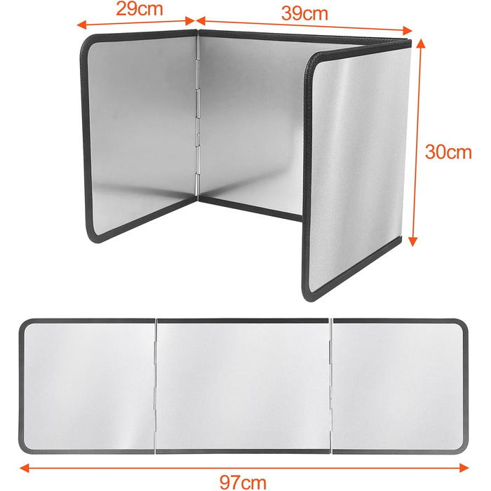 Кухонний фартух Fousenuk, 4-сторонній складаний кухонний фартух, складна стінка із захистом від бризок, компактний складний захист від бризок жиру для кухонь, плит, каструль, стін (39x29x30 см)