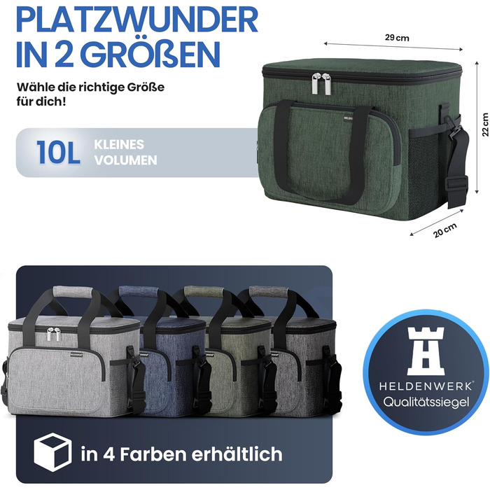 Маленька термосумка 10 л оливково-зелена HELDENWERK