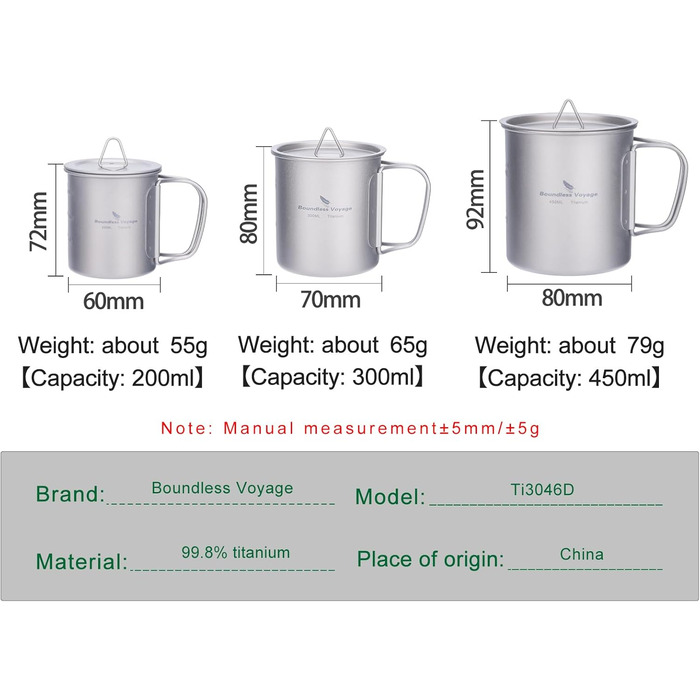 Набор кружок для кемпинга 3 шт Boundless Voyage