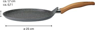 Сковорода для блинчиков с деревянной ручкой 25 см STONELINE