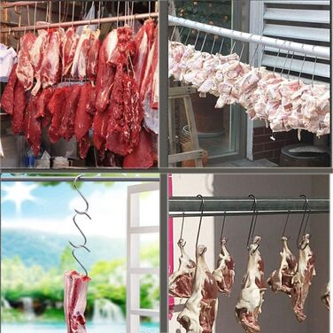 Набор из 20 крючков для мяса 15 см, нержавеющая сталь GYUEE