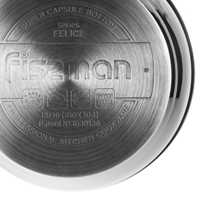 Ковш Fissman FELICE 12x6 см/0,6 л. без крышки нержавеющая сталь (5326)