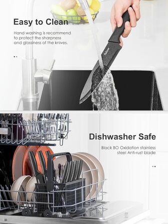 Набор кухонных ножей с точилкой Yabano