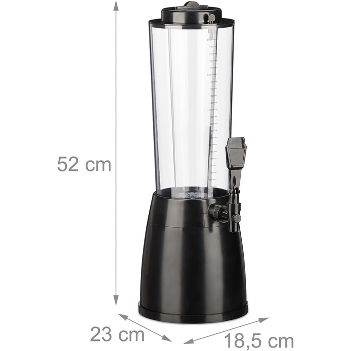 Диспенсер для напитков с краном 2,5л Relaxdays