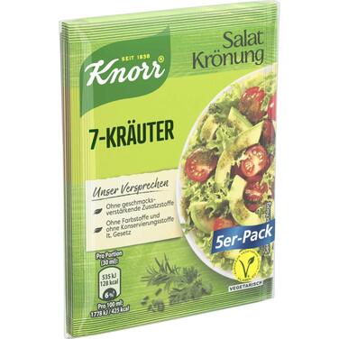 Заправка для салату Knorr з травами для смачної заправки для салату з натуральними інгредієнтами* 15 шт. 5 шт. (7 трав)