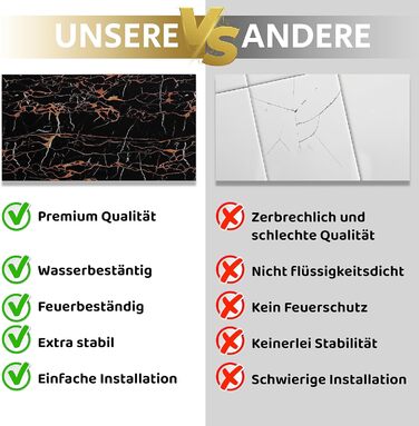 Стінові панелі AS Country Stone під мармур 60x120 см ПВХ-облицювання стіни з пластикових панелей для кухні, ванної кімнати тощо Панель кухонного фартуха (4 шт., Драган)