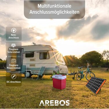 Холодильник Arebos 25 літрів для охолодження та підтримки тепла Міні-холодильник Термоелектричний холодильник з режимом ECO 12/230 В для автомобіля та розетки Електричний холодильник (Червоний)