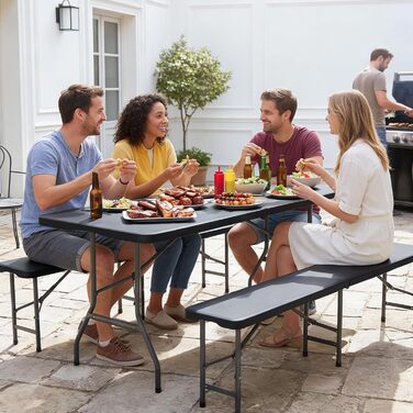 Складной фуршетный стол 152 х 70 х 74 см черный Sekey