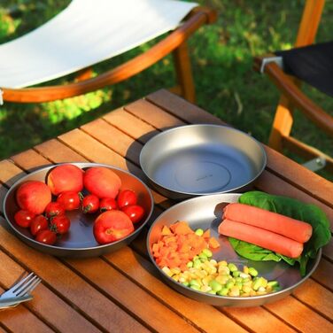 Ультралегкий туристический титановый тарелка 500 мл EasyByMall