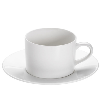 Чашка для чаю з блюдцем Maxwell Williams WHITE BASICS ROUND порцелянова, 225 мл