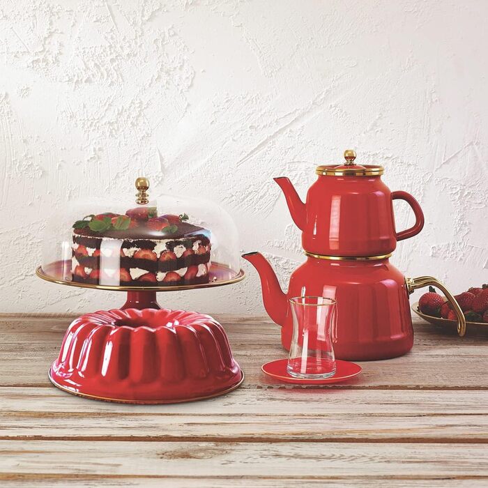 Набір червоних чайників KARACA