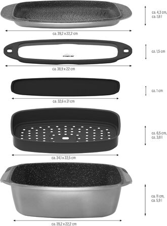 Сковорода-жаровня 39 х 22 см 5,9 л STONELINE