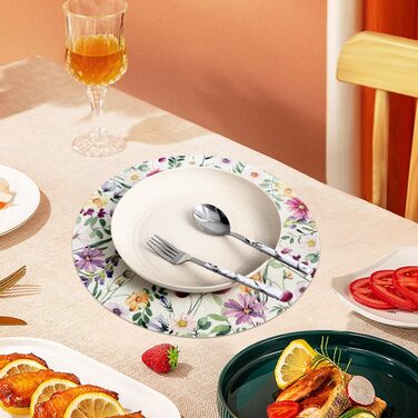 Круглі лляні килимки 6 предметів 35 см Cabilock