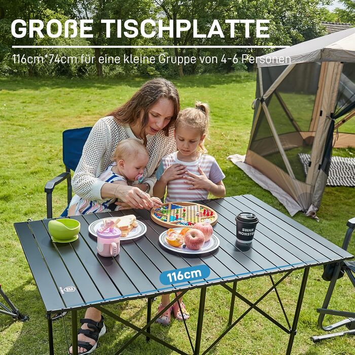 Складной кемпинговый стол 116x70 см EVER ADVANCED