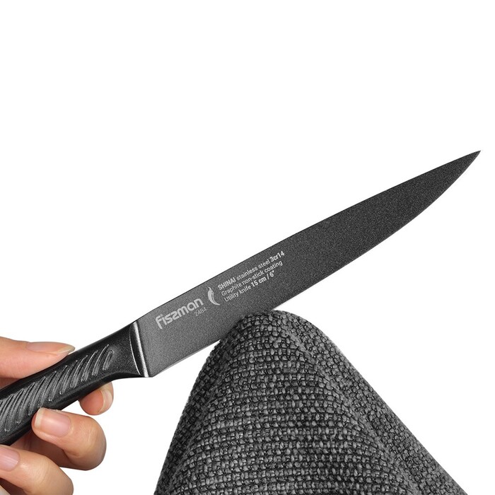 Універсальний ніж Fissman SHINAI graphite 15 см (2484)