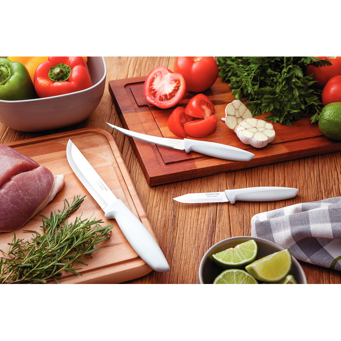 Набор ножей Tramontina Plenus light grey, 3 предмета (6740820)