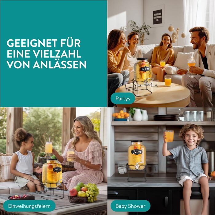 Диспенсер для напоїв з краном 5 л Navaris