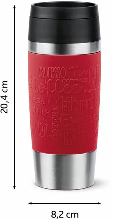 Tefal Термочашка Travel Mug Classic, 360мл, нержавіюча сталь, червоний