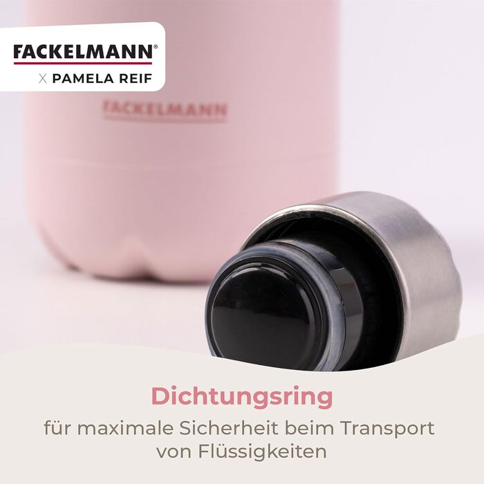 Бутылка для воды 500 мл изолированная, пастельно-розовая Pamela Reif Fackelmann