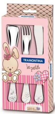 Детский набор столовых приборов Tramontina BABY Le Petit pink, 3 предмета (6198892)
