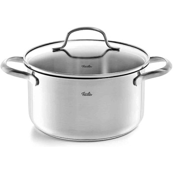 Кастрюля 3,3 л из нержавеющей стали со стеклянной крышкой 20 см San Francisco Fissler