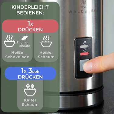 Вспениватель молока электрический на 2 чашки капучино WALDWERK