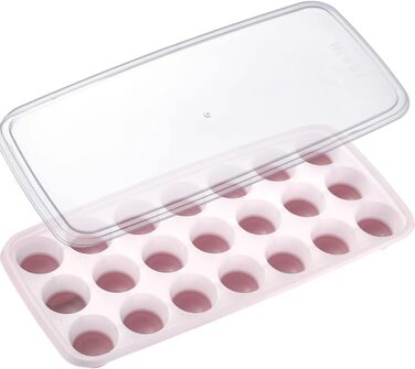 Льодогенератор Westmark Ice Cube Maker Cube форма для льоду з кришкою, для приготування 6 великих кубиків льоду, прозорий/червоний/білий пластик, без BPA, великий (круглий, маленький)