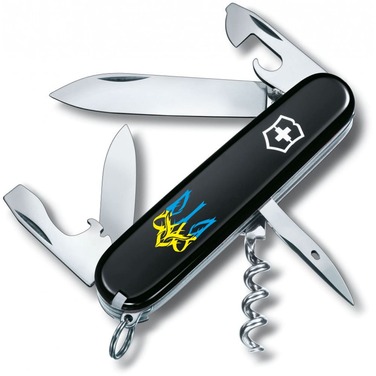 Ніж Victorinox Spartan Ukraine 91мм/12функ/чорн /Тризуб готичний син-жовт.