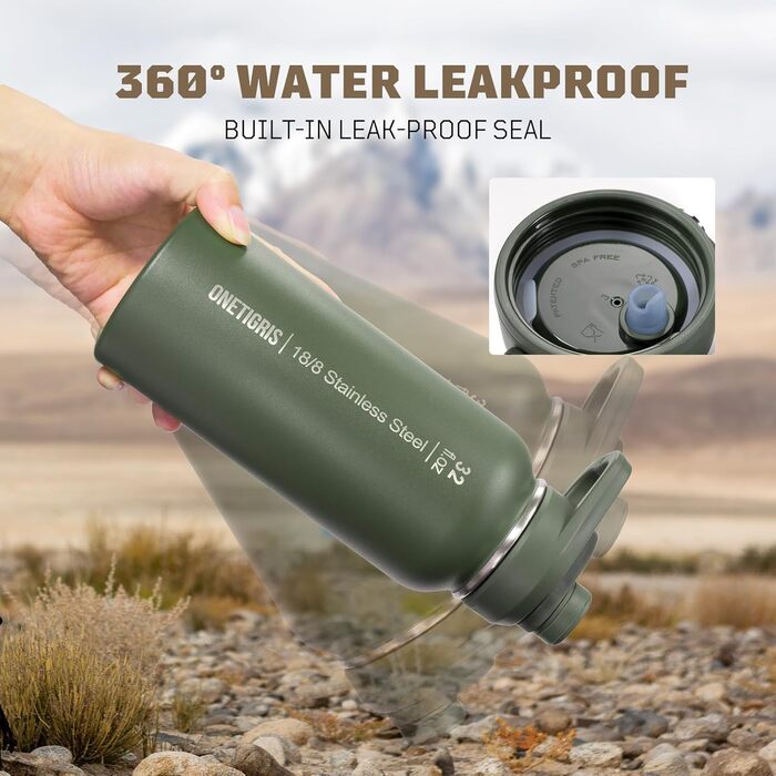 Фляга из нержавеющей стали 900 мл оливково-зеленый OneTigris