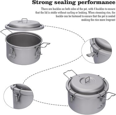Ультралегкий титановий туристична каструля 3,2 л Boundless Voyage