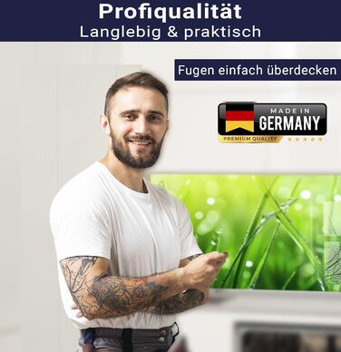 Кухонний фартух timalo зі скляним виглядом Північне море, очерет, захід сонця, океан, солома 2 мм акрилове скло Бризокості для плити, кухонний скляний фартух, акрилові скляні стінові панелі, захисна панель для фартуха (60 x 60 см, 315- Зелена трава)