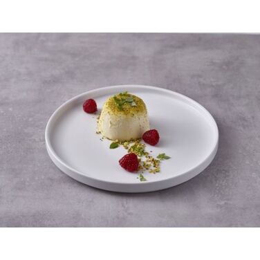 Тарелка белая презентационная 25*2.2 см с низким вертикальным бортом, GenWare