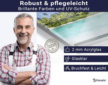 Кухонний фартух timalo зі скляним виглядом Північне море, очерет, захід сонця, океан, солома 2 мм акрилове скло Бризокості для плити, кухонний скляний фартух, акрилова скляна настінна панель, захисна панель для фартуха (220 x 58 см, 301- Морський)