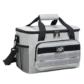 Універсальна термосумка для їжі, термобокс для ланч-боксу для дорослих - водонепроникне зберігання напоїв, грудного молока, для використання в дорозі, на риболовлі, пікніках, у походах, на барбекю, у школі, на роботі (сіра)