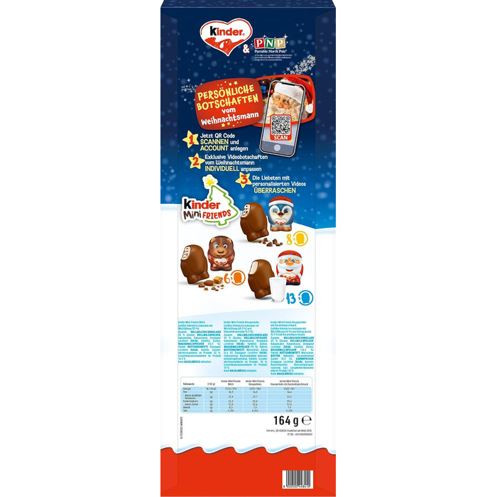 Адвент-календар 2025 із 27 шоколадними делікатесами, 164 г Mini Friends Kinder