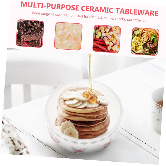 Керамічні миски з візерунком зайчика 2 шт ABOOFAN