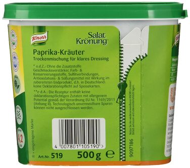 Заправка для салату Knorr Art (Легко готується, універсальна заправка для салату) 1 упаковка (1 x 1 кг) (Перці, 500 г (1 упаковка))