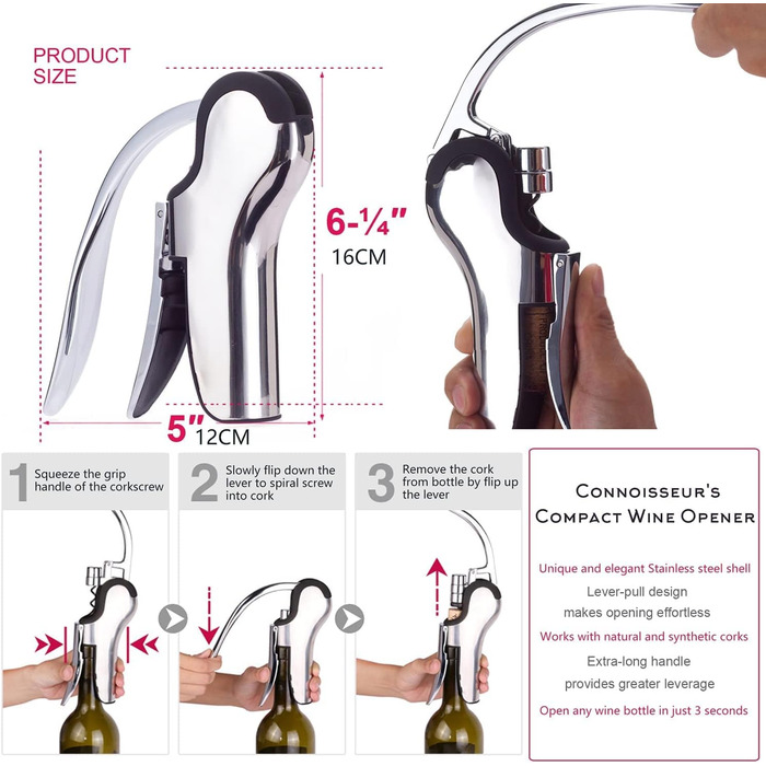 Відкривачка для пляшок з нержавіючої сталі з вбудованим ножем KAYCROWN