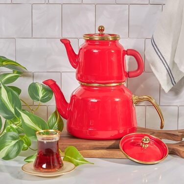 Набор красных чайников KARACA