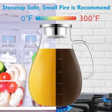 Скляний глечик з кришкою 2,4 л veecom