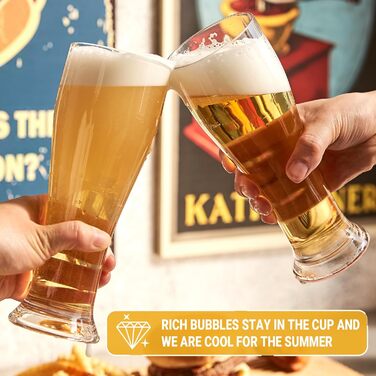 Набір склянок для пива 4 шт по 480 мл HAHASHOW