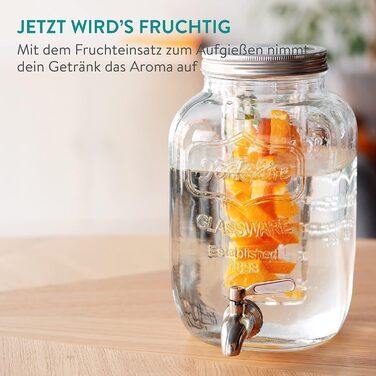 Диспенсер для напитков с краном и крышкой 4 л Navaris