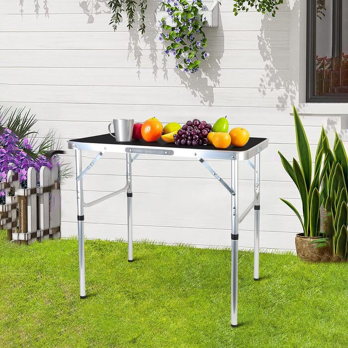 Стол для кемпинга черный Relaxdays