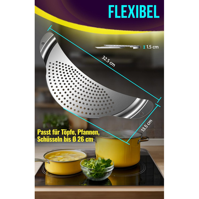 Друшляк для пасти з нержавіючої сталі 4happy