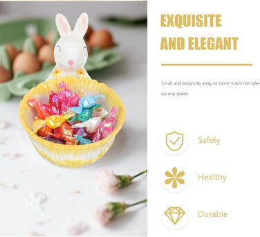 Керамическая чаша для хранения пасхального кролика Angoily