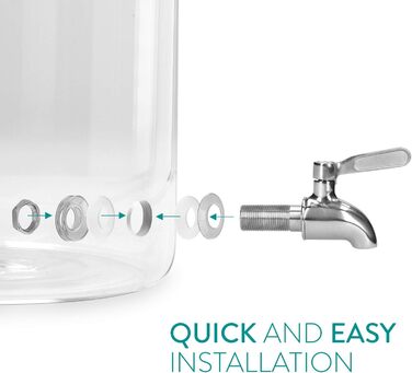 Диспенсер для напоїв з краном та підставкою 7 л Navaris