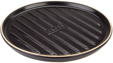 Блюдо для гриля з вертикальною решіткою кругле, 32 см, чорне, Römertopf BBQ Römertopf